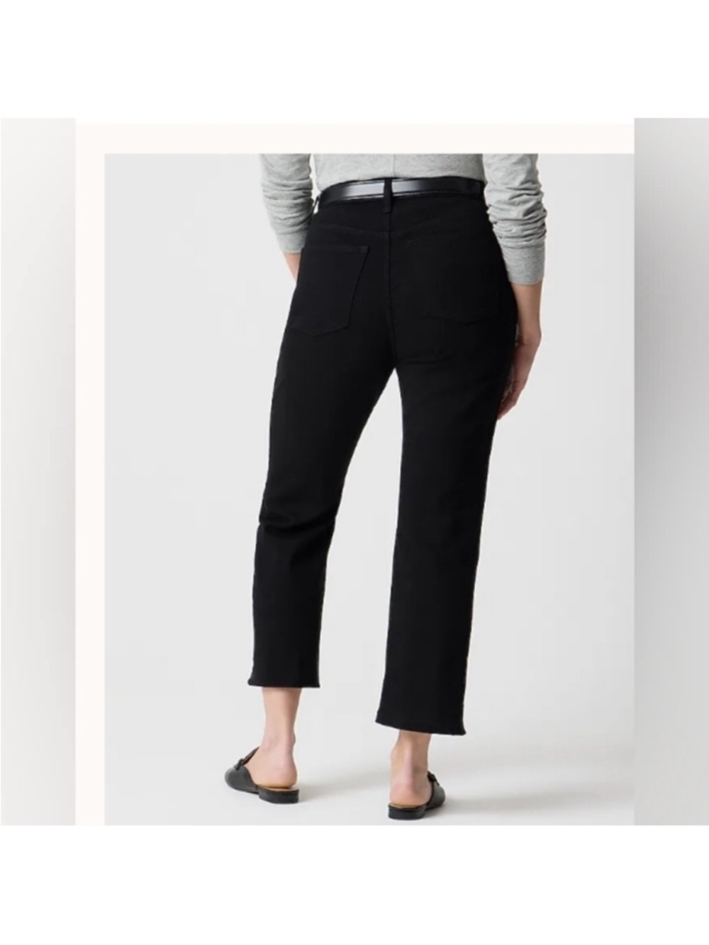 J. CREW CURVY WIDE LEG CROP JEANS BLACK DENIM - Picture 2 of 6